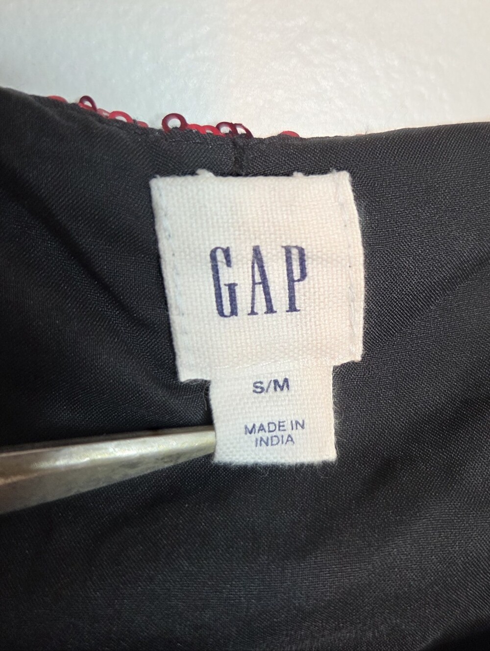 GAP Multicolor Striped Sequin Top Blouse Women's S/M Oversized Short Sleeve - Picture 2 of 5